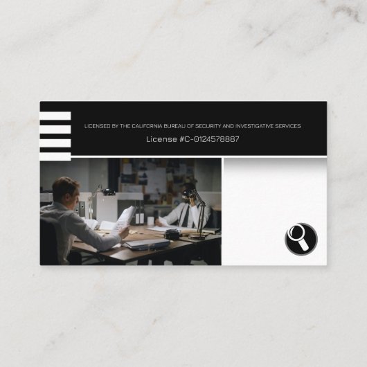Private Untersuchungen | Detektiv Beruflich Visitenkarte (Rückseite)