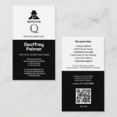 Private Untersuchungen | Detektiv Beruflich Visitenkarte (Vorne/Hinten)