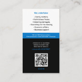 Private Untersuchungen | Detektiv Beruflich Visitenkarte (Rückseite)