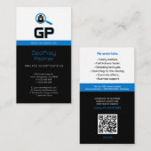 Private Untersuchungen | Detektiv Beruflich Visitenkarte (Vorne/Hinten)