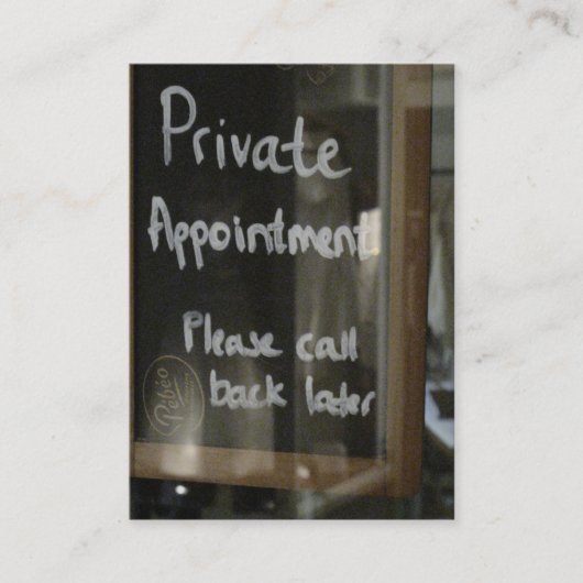 private Verabredung Terminkarte (Vorderseite)