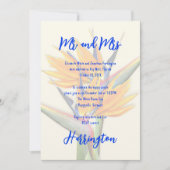 Private Wedding Bird of Paradise Blume Party Einladung (Vorderseite)