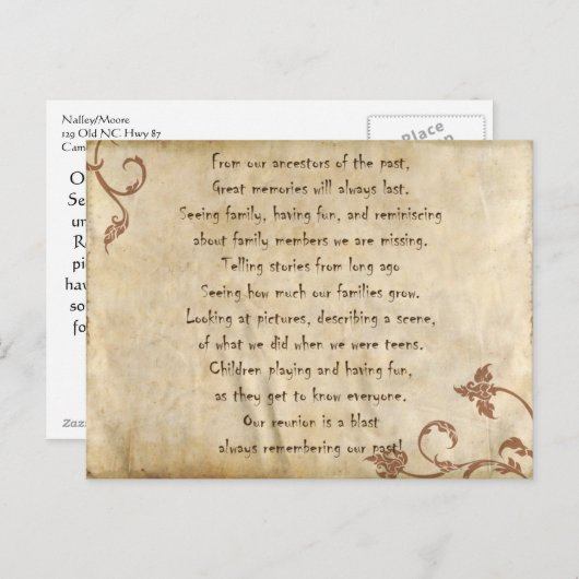 Private Wiedersehen-Card Postkarte (Vorne/Hinten)