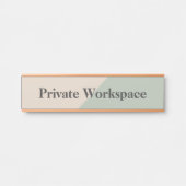 Private Workspace Office Boundary Türschild (Vorderseite )