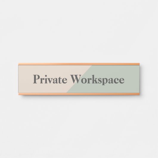 Private Workspace Office Boundary Türschild (Vorderseite )