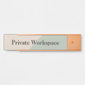 Private Workspace Office Boundary Türschild (Vorderseite )