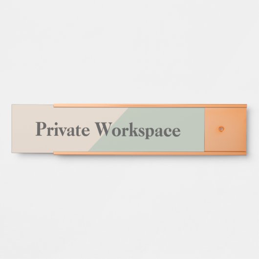 Private Workspace Office Boundary Türschild (Vorderseite )