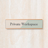 Private Workspace Office Boundary Türschild (Vorderseite )