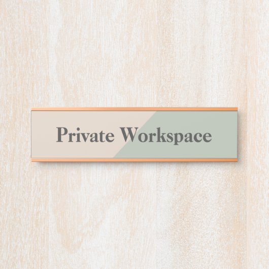 Private Workspace Office Boundary Türschild (Vorderseite )