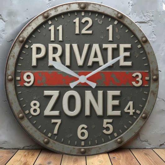 Private zone metallic große wanduhr