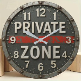 Private zone metallic große wanduhr