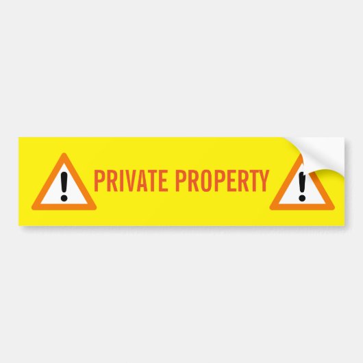 PRIVATEIGENTUM AUTOAUFKLEBER (Vorne)