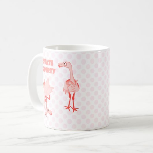 Privateigentum-Flamingos Kaffeetasse (Vorderseite Links)