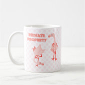Privateigentum-Flamingos Kaffeetasse (Links)