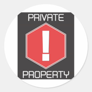 Privateigentum Runder Aufkleber