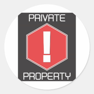 Privateigentum Runder Aufkleber