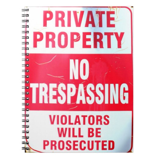 Privateigentumsheft Notizblock (Vorderseite)