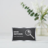 Privater Detektor für schwarze Kohlenstofffaser Visitenkarte (Stehend Vorderseite)