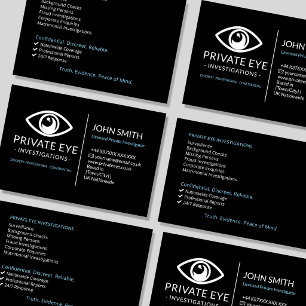 Privater Ermittler Geschäftskarte Detektiv Visitenkarte