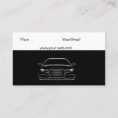 Privater Fahrer oder Taxi elegant schwarz Visitenkarte (Rückseite)