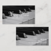 Privater Klavierunterricht, Musiklehrer Visitenkarte (Vorne/Hinten)