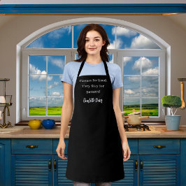 Privater Koch Schwarz-weißer Spaß Schürze