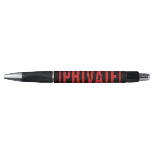 Privater Pen mit schwarzem Stempel Kugelschreiber