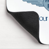 Privater Pilot Blue Wings Mousepad (Ecke)