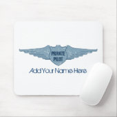 Privater Pilot Blue Wings Mousepad (Mit Mouse)