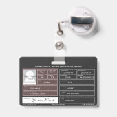 Privater Sicherheitsdienst Ausweis (Rückseite mit Ausziehbar)