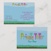 Privater Tutor Visitenkarte (Vorne/Hinten)