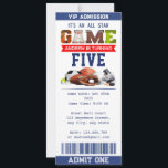 Privates All Star Sports Ticket Geburtstag Einladung<br><div class="desc">Mit unserem persönlichen All-Star-Sportticket zum Geburtstag laden wir Sie zu einem All-Star-Fest ein! Diese personalisierte Einladung ist im Stil eines Sporttickets gestaltet und hebt den Geburtstagsstar als ultimativen Spieler hervor. Fügen Sie die Geburtstagsdetails, Veranstaltungsinformationen und das Datum hinzu, um das Ticket für eine erfolgreiche Feier anzupassen. Ob Basketball, Fußball, Baseball...</div>