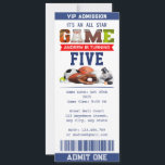 Privates All Star Sports Ticket Geburtstag Einladung<br><div class="desc">Mit unserem persönlichen All-Star-Sportticket zum Geburtstag laden wir Sie zu einem All-Star-Fest ein! Diese personalisierte Einladung ist im Stil eines Sporttickets gestaltet und hebt den Geburtstagsstar als ultimativen Spieler hervor. Fügen Sie die Geburtstagsdetails, Veranstaltungsinformationen und das Datum hinzu, um das Ticket für eine erfolgreiche Feier anzupassen. Ob Basketball, Fußball, Baseball...</div>
