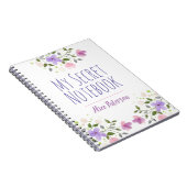 Privates Notebook mit Blume Notizblock (Rechte Seite)