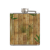 Privates Tiki Bar mit Ihrem Namen auf ihm Flachmann (Rückseite)