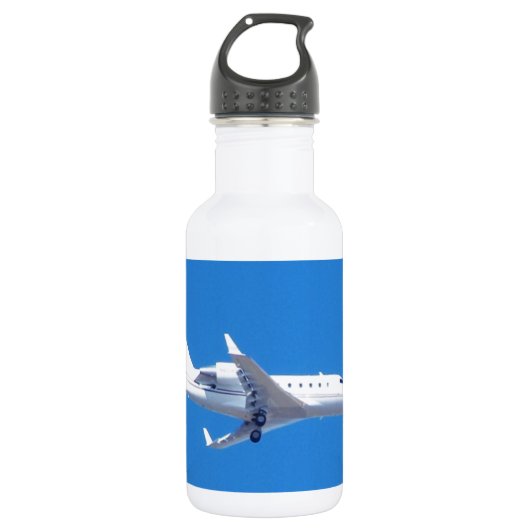 Privatjet. Edelstahlflasche (Vorderseite)
