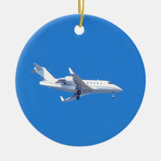 Privatjet. Keramik Ornament (Vorne)