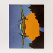 Privatjet. Sonnenuntergang. Puzzle (Vertikal)
