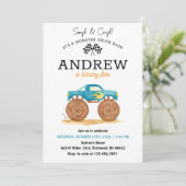 Privatkind Monster Truck Geburtstag Einladung (Stehend Vorderseite)