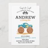 Privatkind Monster Truck Geburtstag Einladung (Vorne/Hinten)