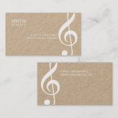 Privatlehrer für Musik rustikale Kraft Visitenkarte (Vorne/Hinten)
