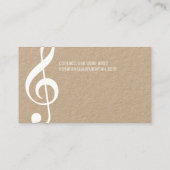 Privatlehrer für Musik rustikale Kraft Visitenkarte (Rückseite)