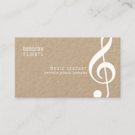 Privatlehrer für Musik rustikale Kraft Visitenkarte