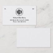 Privatsache-Karte MBW 3 Visitenkarte (Vorne/Hinten)