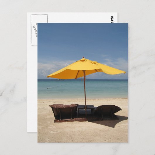 Privatstrand Postkarte (Vorne/Hinten)