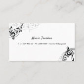 Privatunterricht für Musiklehrer Visitenkarte (Rückseite)