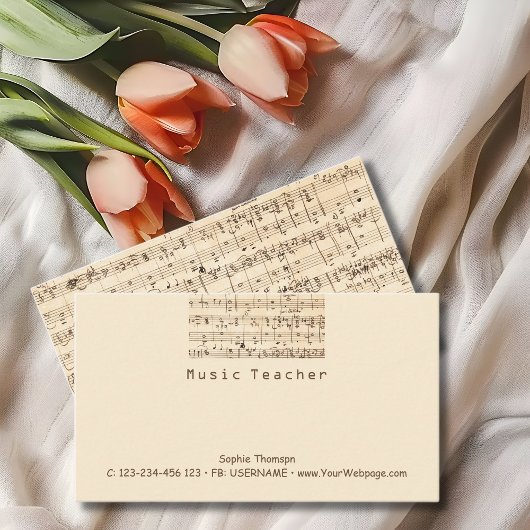 Privatunterricht für Musiklehrer Visitenkarte