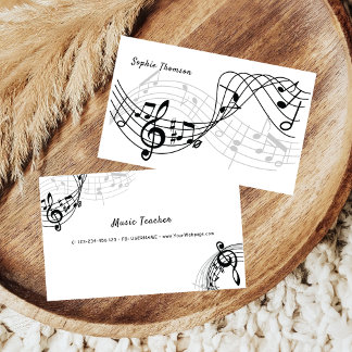 Privatunterricht für Musiklehrer Visitenkarte