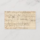 Privatunterricht für Musiklehrer Visitenkarte (Rückseite)