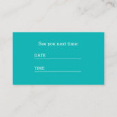 Privatunterricht-Verabredungs-Erinnerungs-lila Terminkarte (Rückseite)